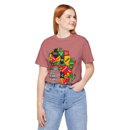 Africa Map “Africa Has Never Needed the World” Graphic Tee