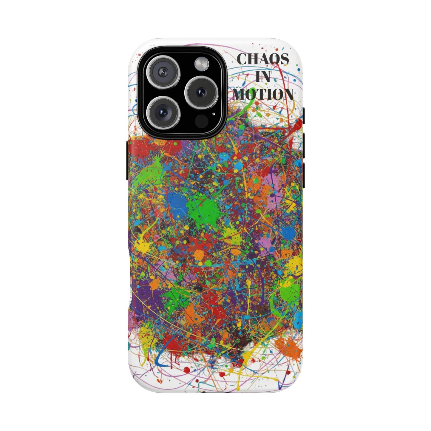 Vibrant Tough Phone Case with Abstract Design – Chaos in Motion Phone Case