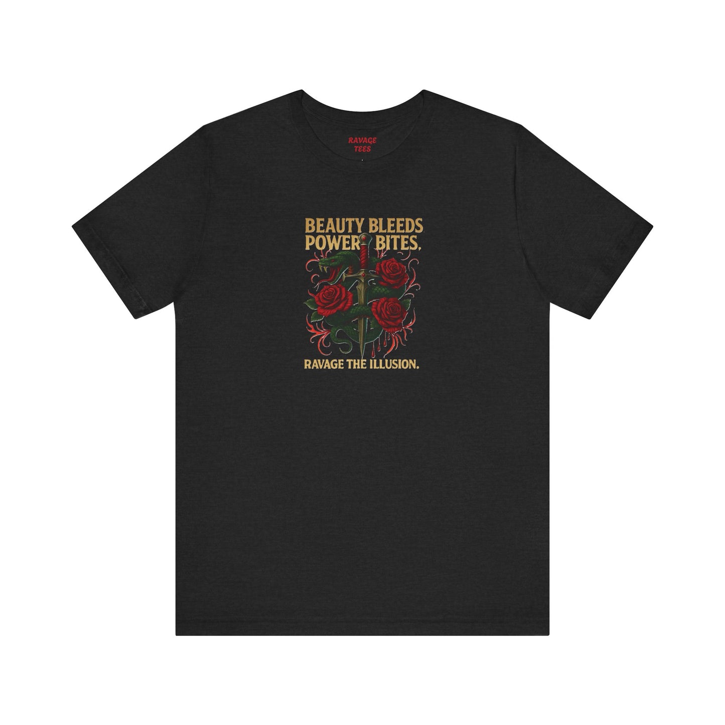 "Beauty Bleeds" Tee: Dark Aesthetic Unisex Graphic T-Shirt