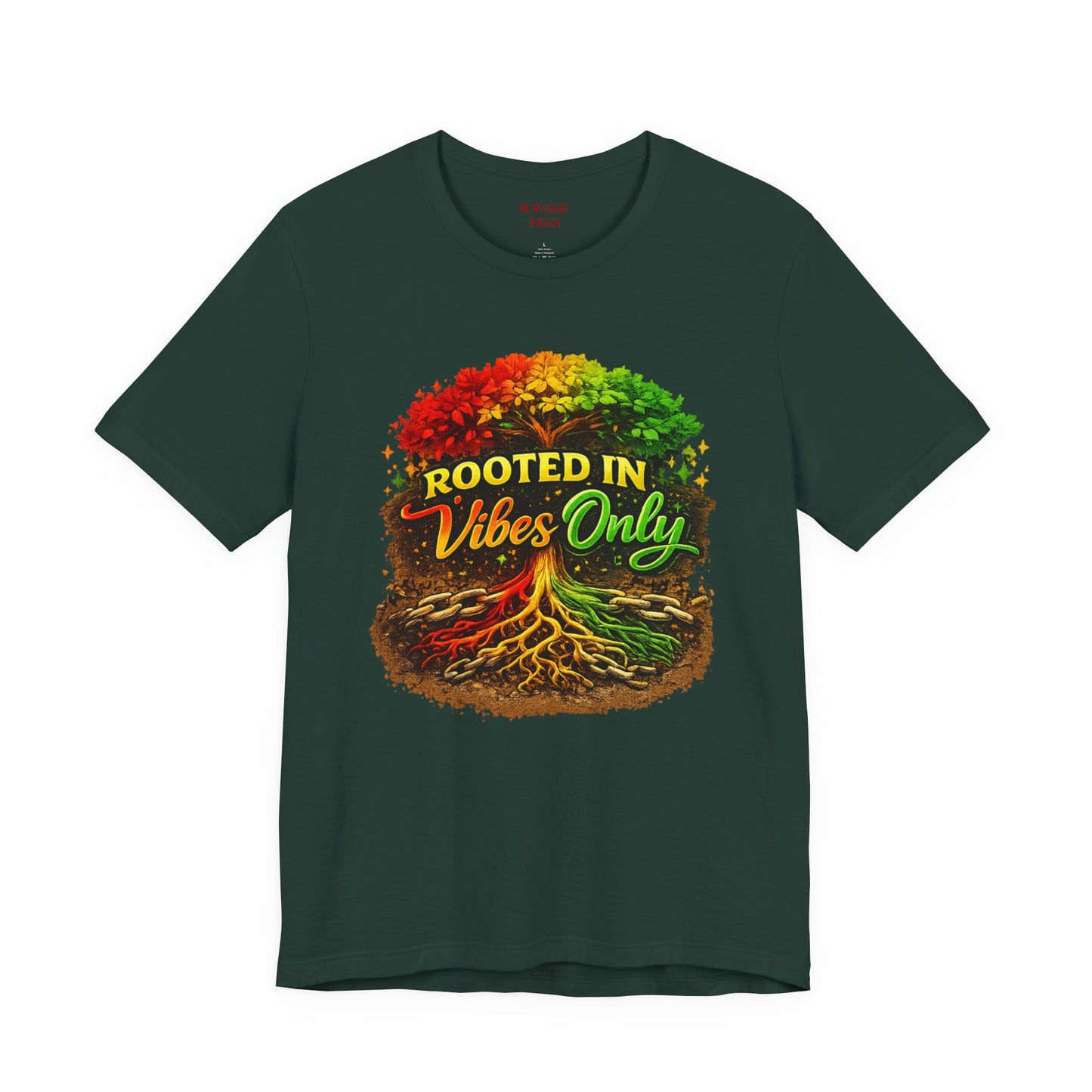 Rooted in Vibes Only Reggae Tee