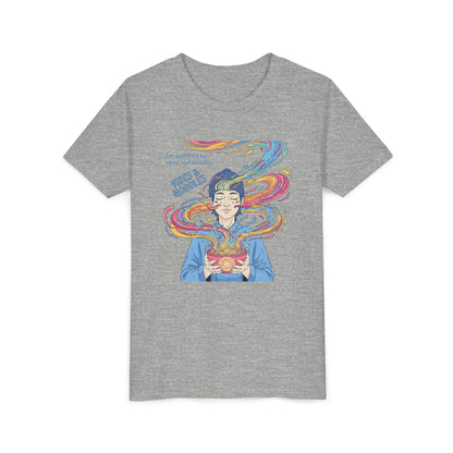 Vibes & Noodles Youth Tee, Cute Kid's T-Shirt, Fun Graphic Tee, Colorful Short Sleeve Shirt, Gift for Kids, Summer Outfit