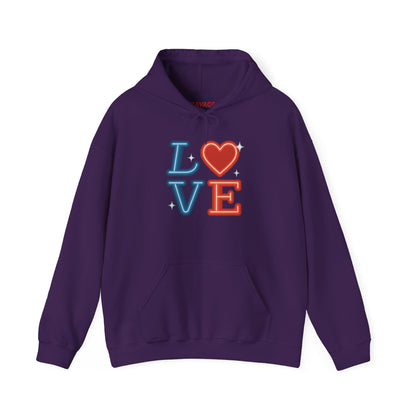 Unisex Hooded Sweatshirt with 'LOVE' Design - Cozy Gift for Friends, Valentine's Day, Casual Wear, Relaxation, Everyday Use