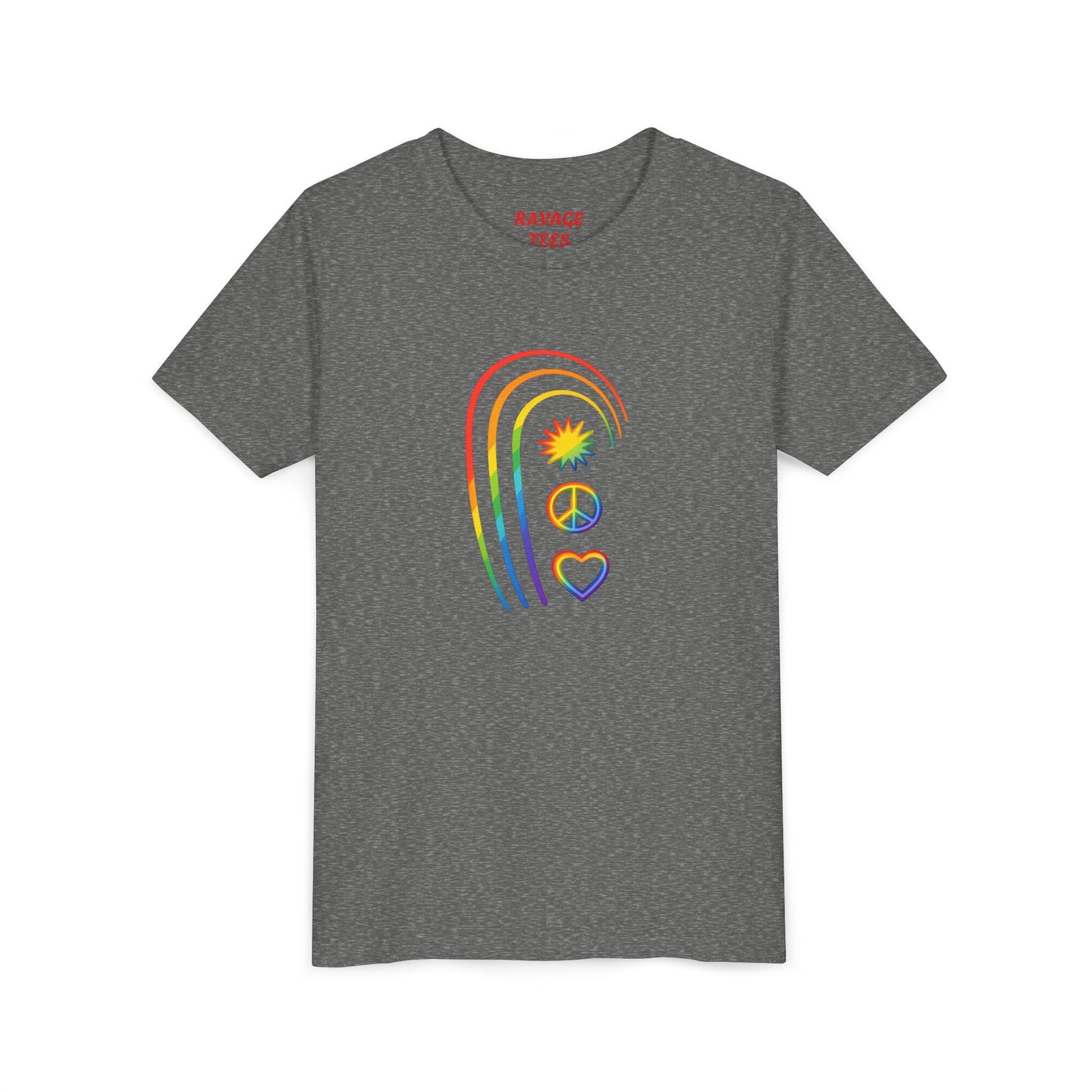 Youth Rainbow Peace & Love Tee