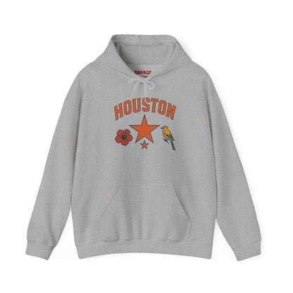 RAVAGE "HOUSTON" Vintage Hoodie | Retro Style Hooded Sweatshirt
