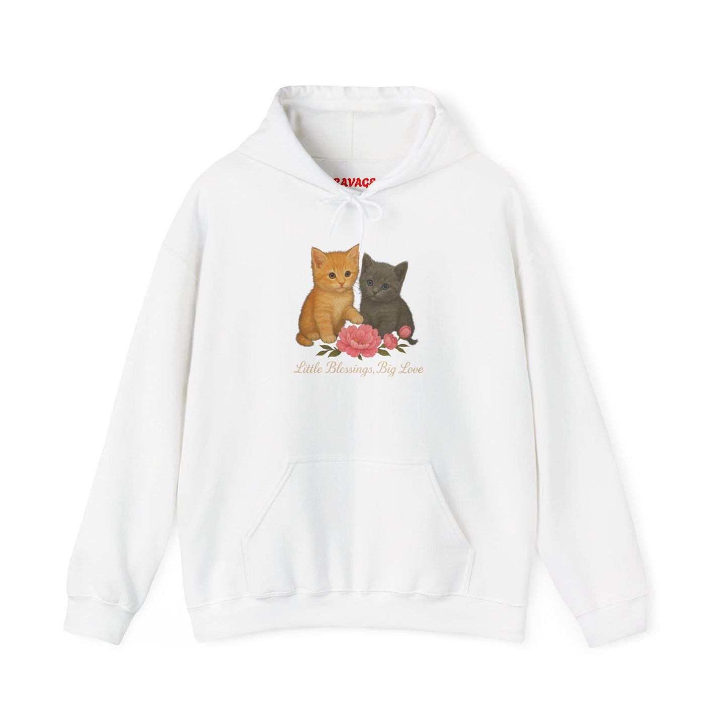 Kitten Pair Hoodie — "Little Sunshine, Big Purrs" Cute Cat Graphic Pullover