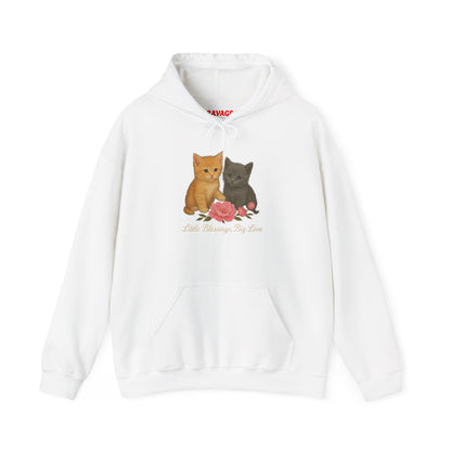 Kitten Pair Hoodie — "Little Sunshine, Big Purrs" Cute Cat Graphic Pullover