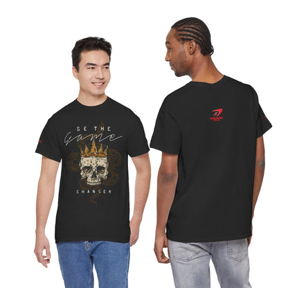 Be The Game Changer. Stylish Skull Graphic Tee for Casual Wear