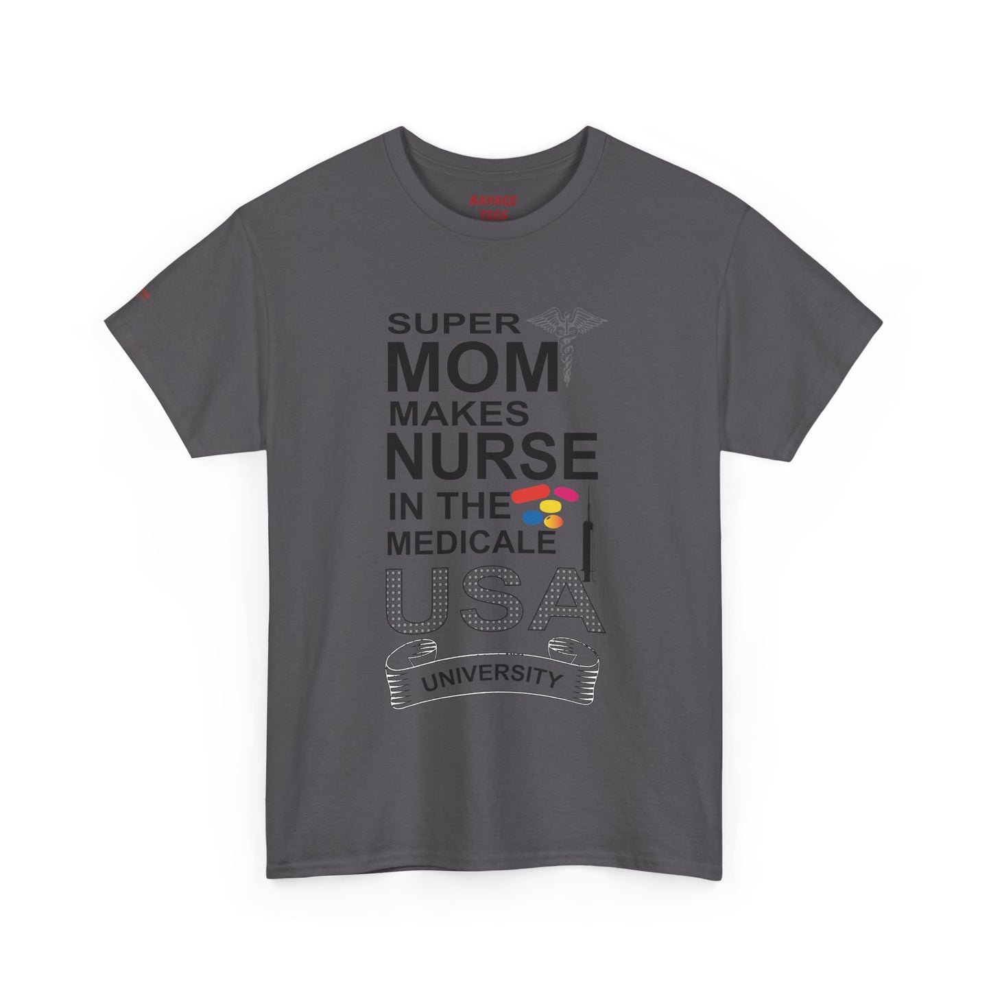 Super Mom Nurse Tee, Unisex Cotton T-Shirt for Nurses, Gift for Medical Professionals, Medical Field Apparel