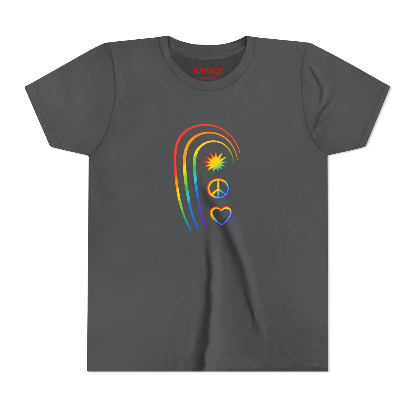 Youth Rainbow Peace & Love Tee