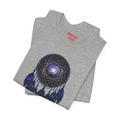 Dreamcatcher Galaxy T-Shirt — Mystical Cosmic Feather Tee