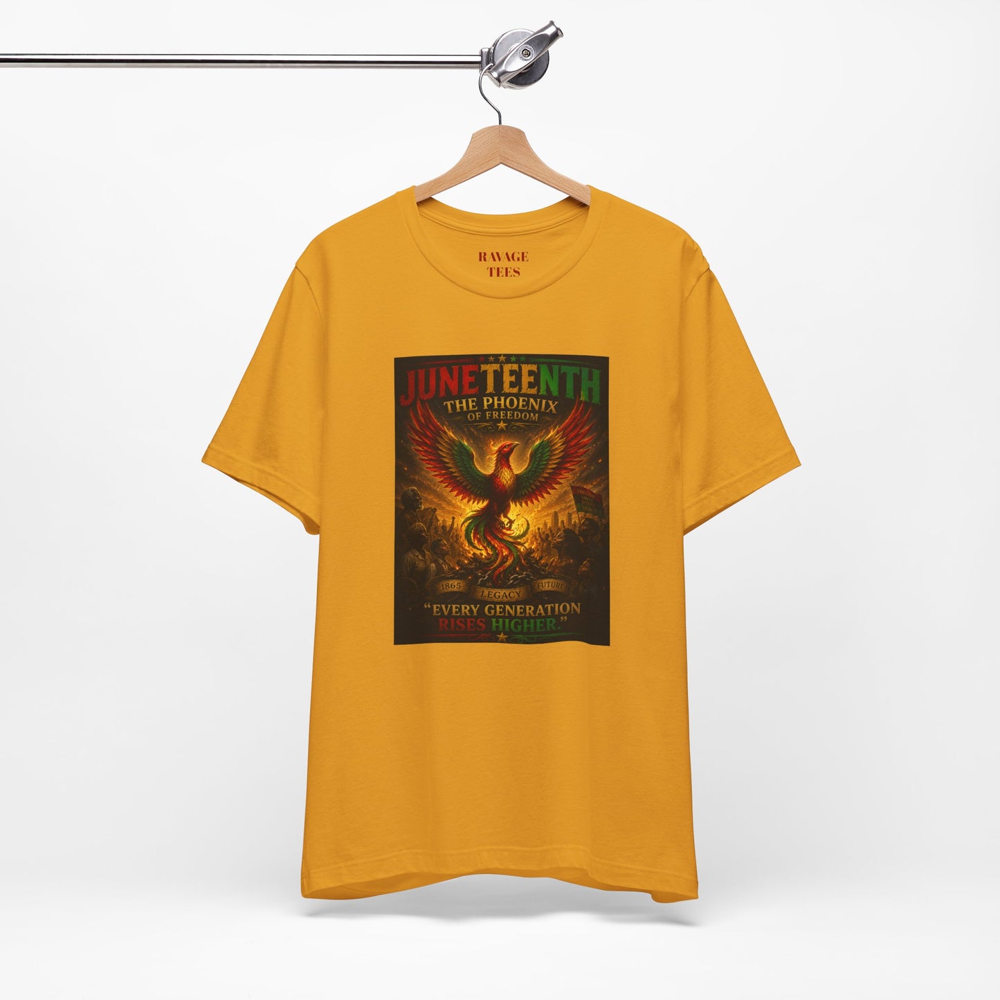 Juneteenth Phoenix Tee — "Every Generation rRises Higher"