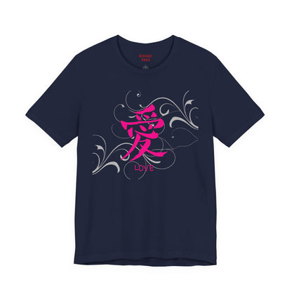 Love Kanji — Pink Asian Calligraphy Tee