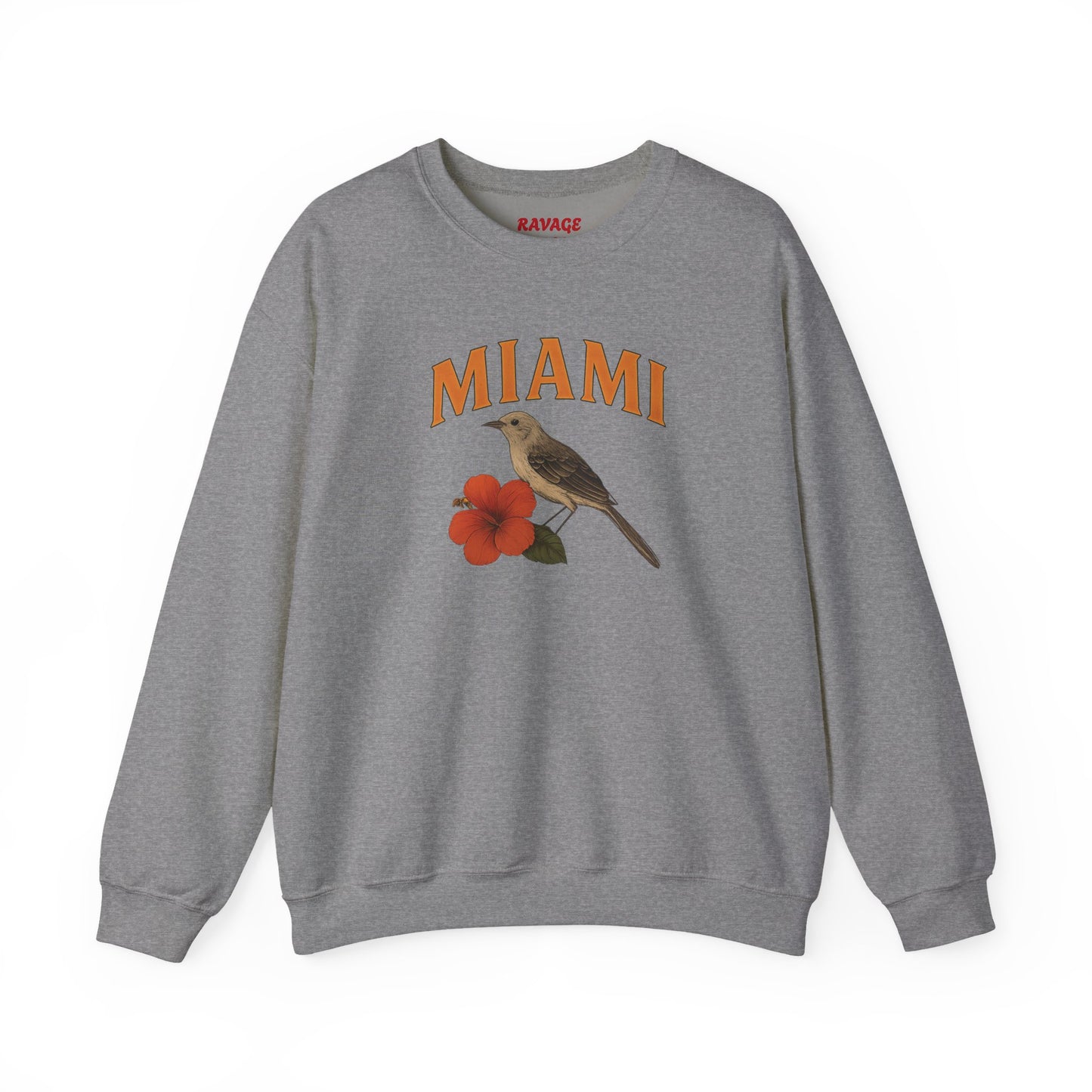 RAVAGE Miami's City Vibe Unisex Crewneck Sweatshirt-Cozy Street Gear