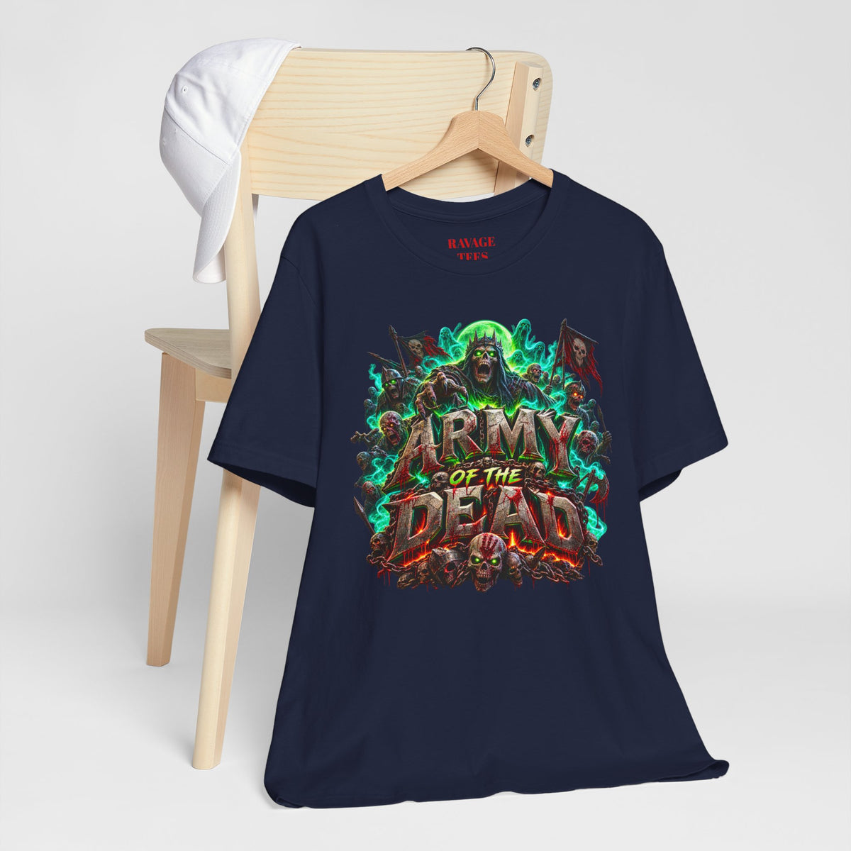 Army of the Dead Graphic T-Shirt – Neon Zombie Horror Tee