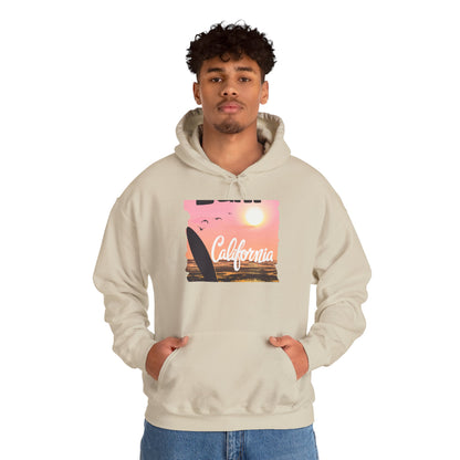 California Sunset Hoodie, Surfing Sweatshirt, Summer Vibes Apparel