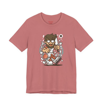 Retro Gamer Cartoon Character Tee