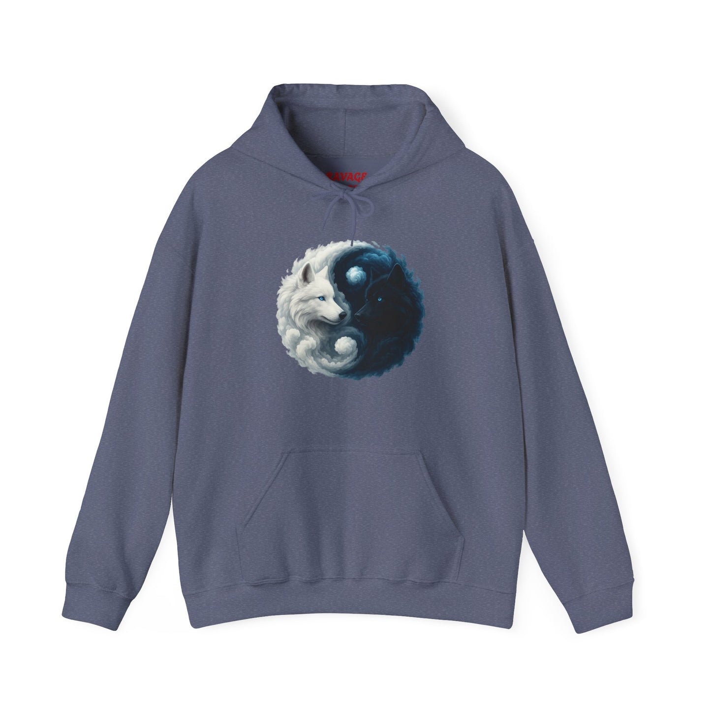 Yin Yang Wolf Sweatshirt: Spiritual Harmony Wildlife Pullover