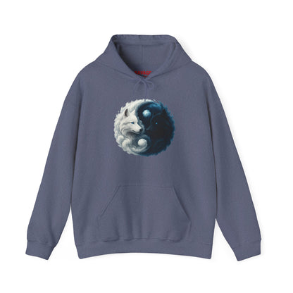 Yin Yang Wolf Sweatshirt: Spiritual Harmony Wildlife Pullover