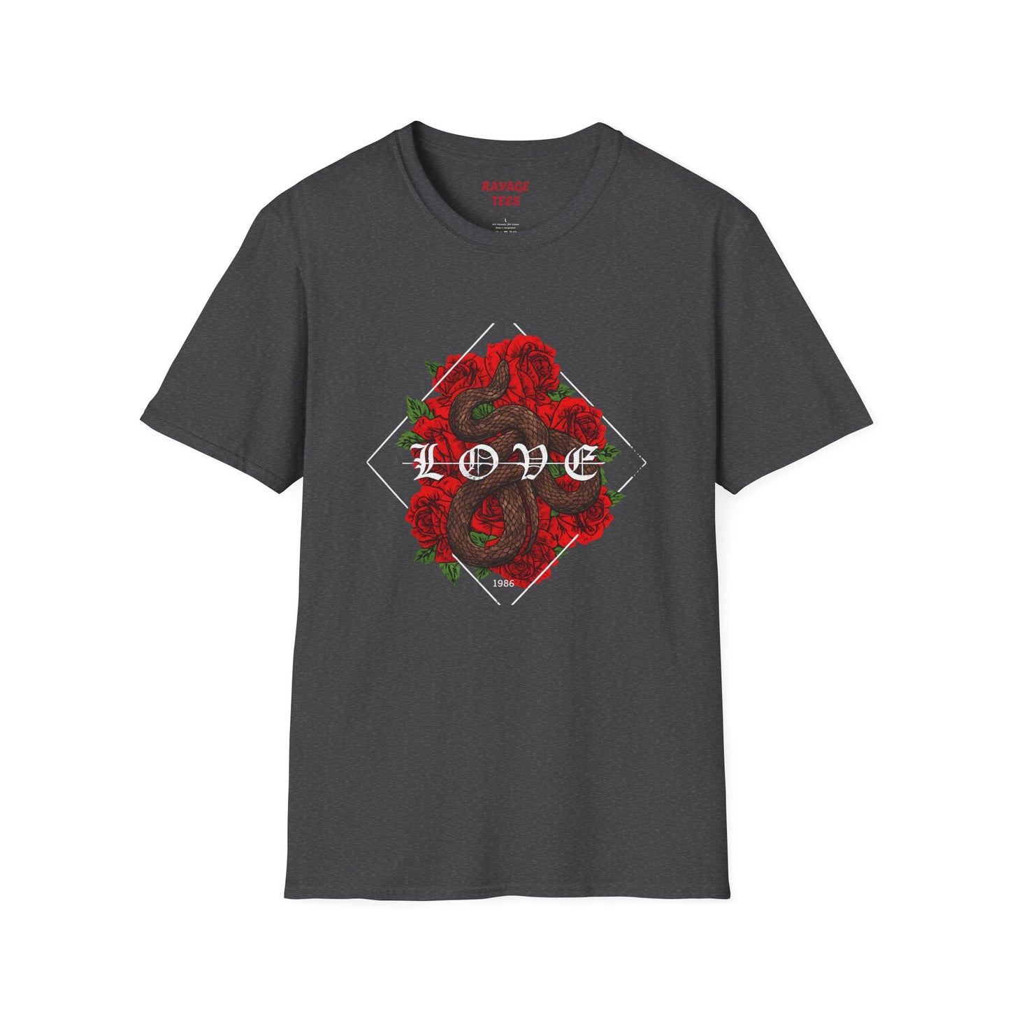 Romantic Floral Love Tee, Unisex Rose T-Shirt