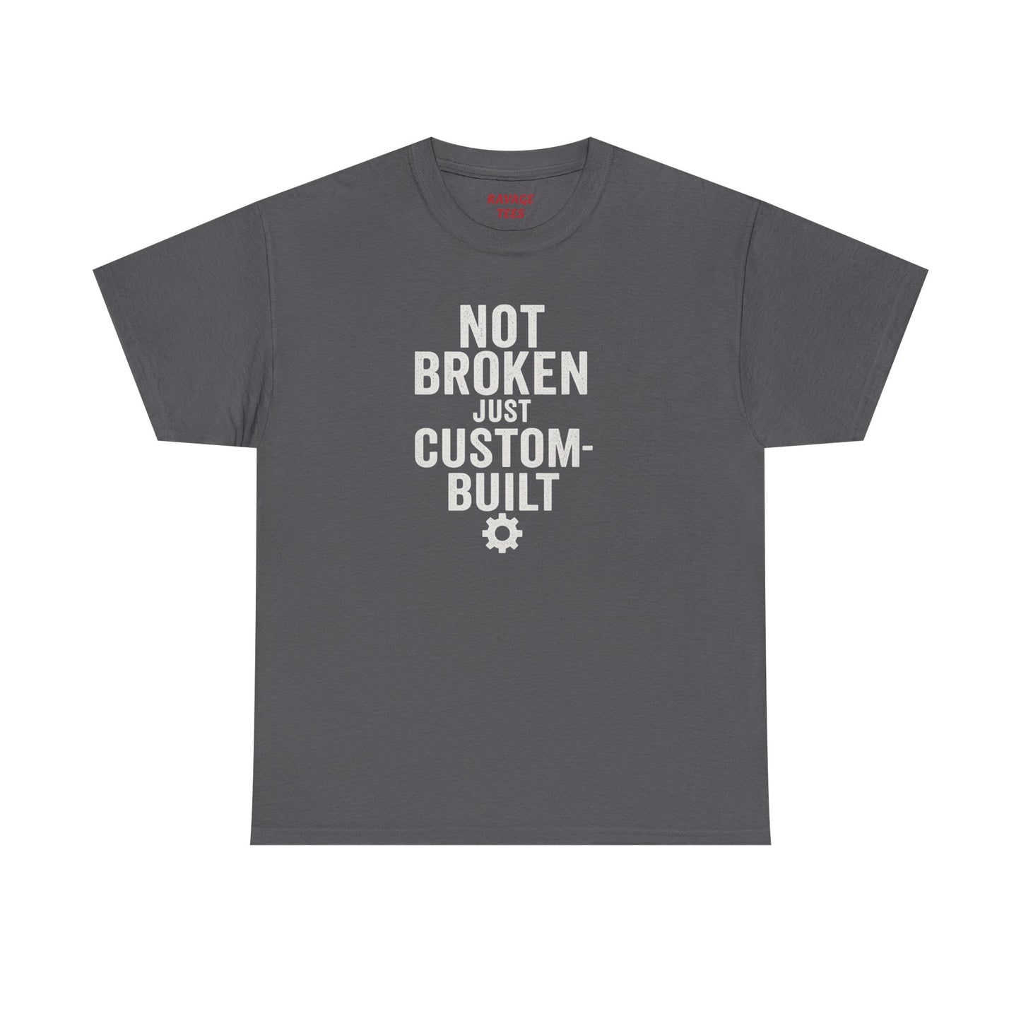Not Broken Just Custom-Built | Unisex Graphic Tee – Garage Edition