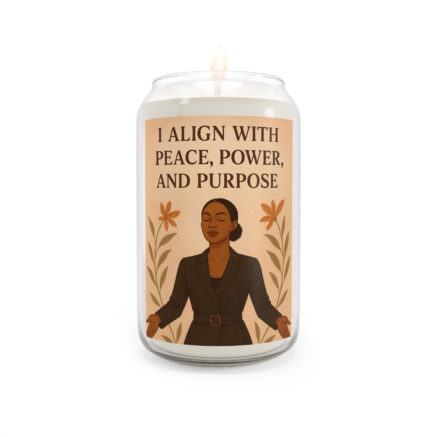 I ALIGN WITH PEACE, POWER AND PURPOSE SCENTED CANDLE