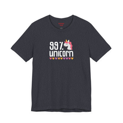 99% Unicorn Tee: Funny, Whimsical Graphic T-Shirt for All Ages