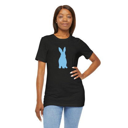 Minimal Blue Bunny Graphic Tee | Unisex Cotton T-Shirt