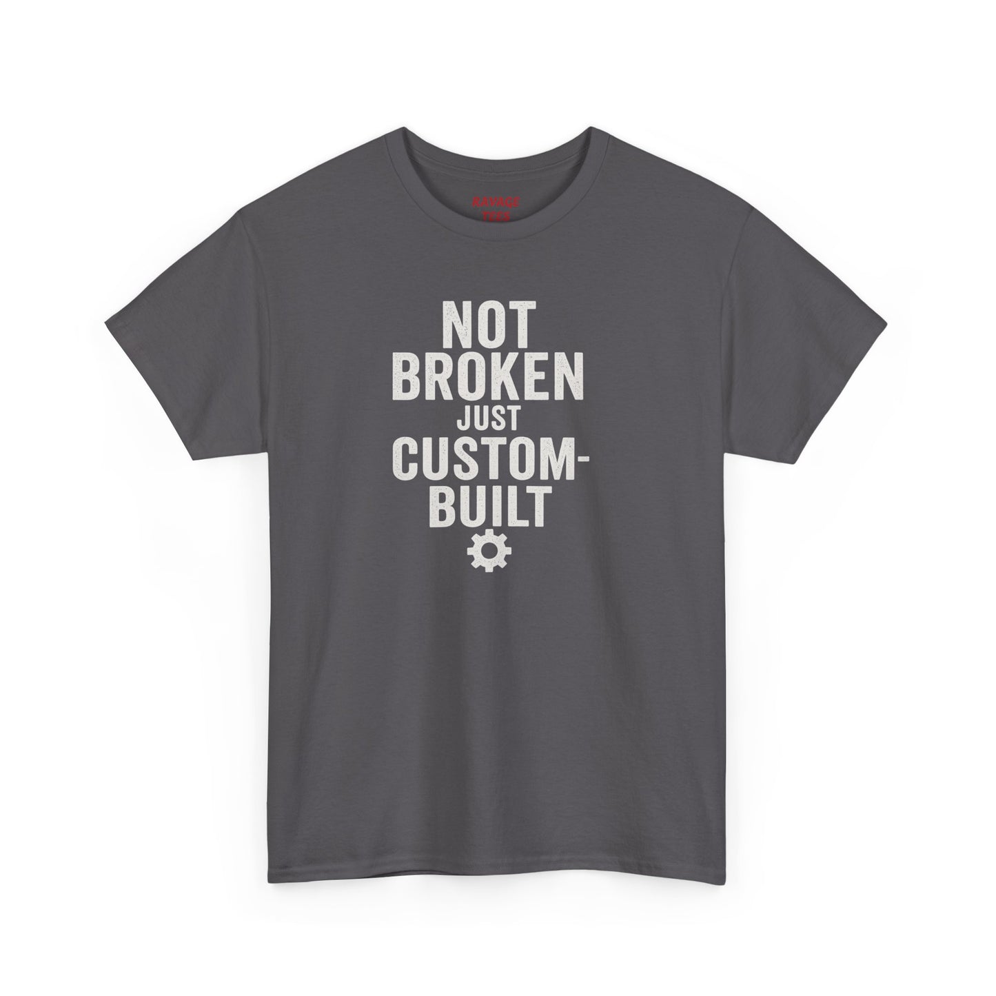 Not Broken Just Custom-Built | Unisex Graphic Tee – Garage Edition