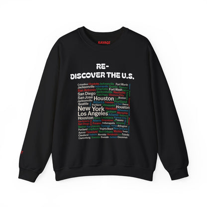 City Map Crewneck Sweatshirt, Cozy Urban Style for Travel Lovers or Travel Enthusiasts