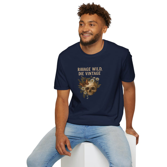 RAVAGE "Wild Die Vintage" Graphic Unisex T-Shirts-Cozy Street Wear