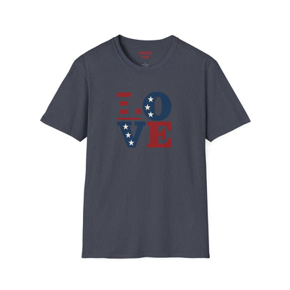 "Freedom & Love" Tee: Unisex 4th of July Graphic Shirt Gift