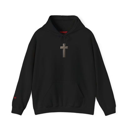 Spiritual Journey  Hooded Sweatshirt with Cross Design