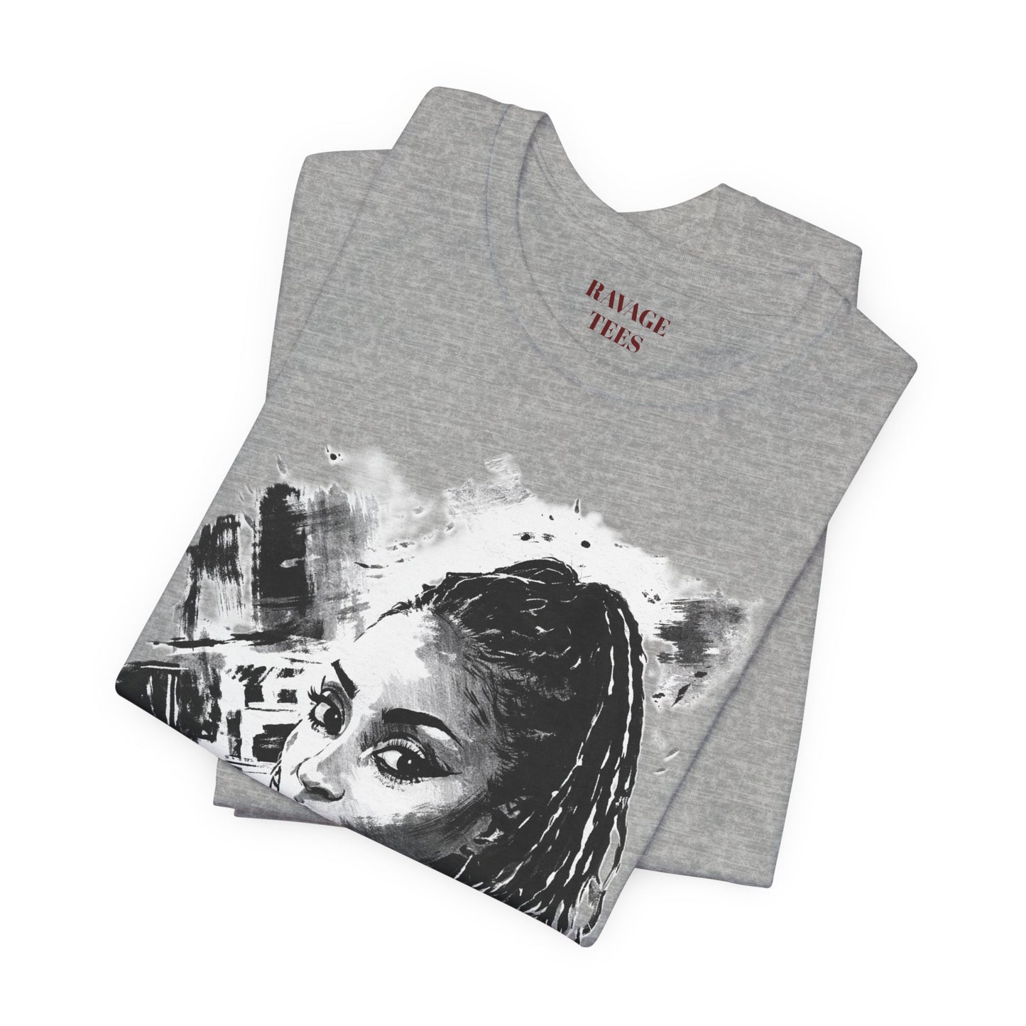Personalize Black & White Ink Print T-Shirt