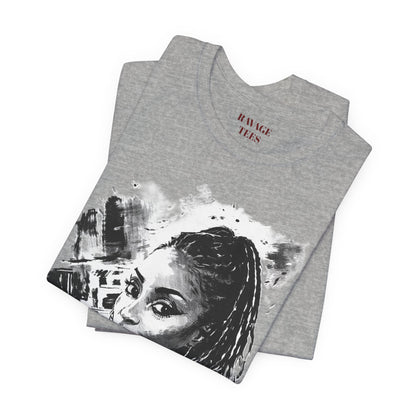 Personalize Black & White Ink Print T-Shirt