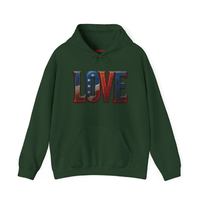 Unisex Hooded Sweatshirt with 'LOVE' Design - Cozy Gift for Friends, Valentine's Day, Casual Wear, Relaxation, Everyday Use