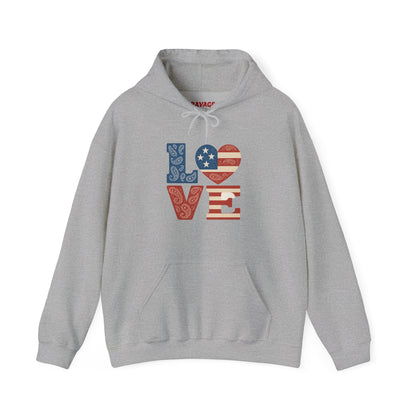 Unisex Hooded Sweatshirt with 'LOVE' Design - Cozy Gift for Friends, Valentine's Day, Casual Wear, Relaxation, Everyday Use