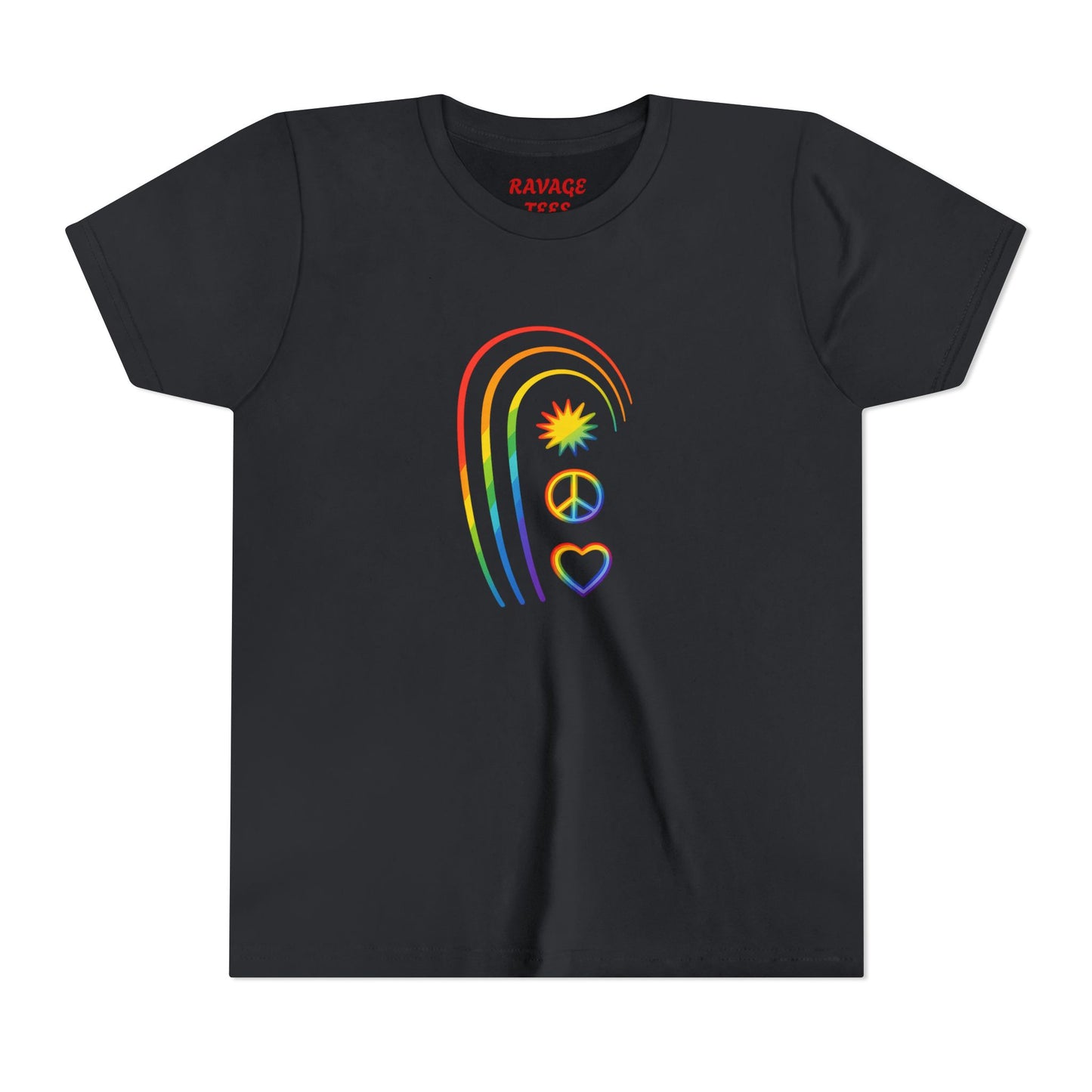 Youth Rainbow Peace & Love Tee