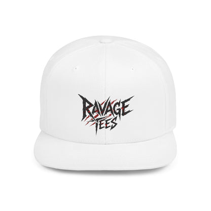 Ravage Tees Edgy Graphic Snapback Cap, Streetwear Hat, Trendy Flat Bill, Casual Outfit Accessory, Unique Gift for Music Lovers