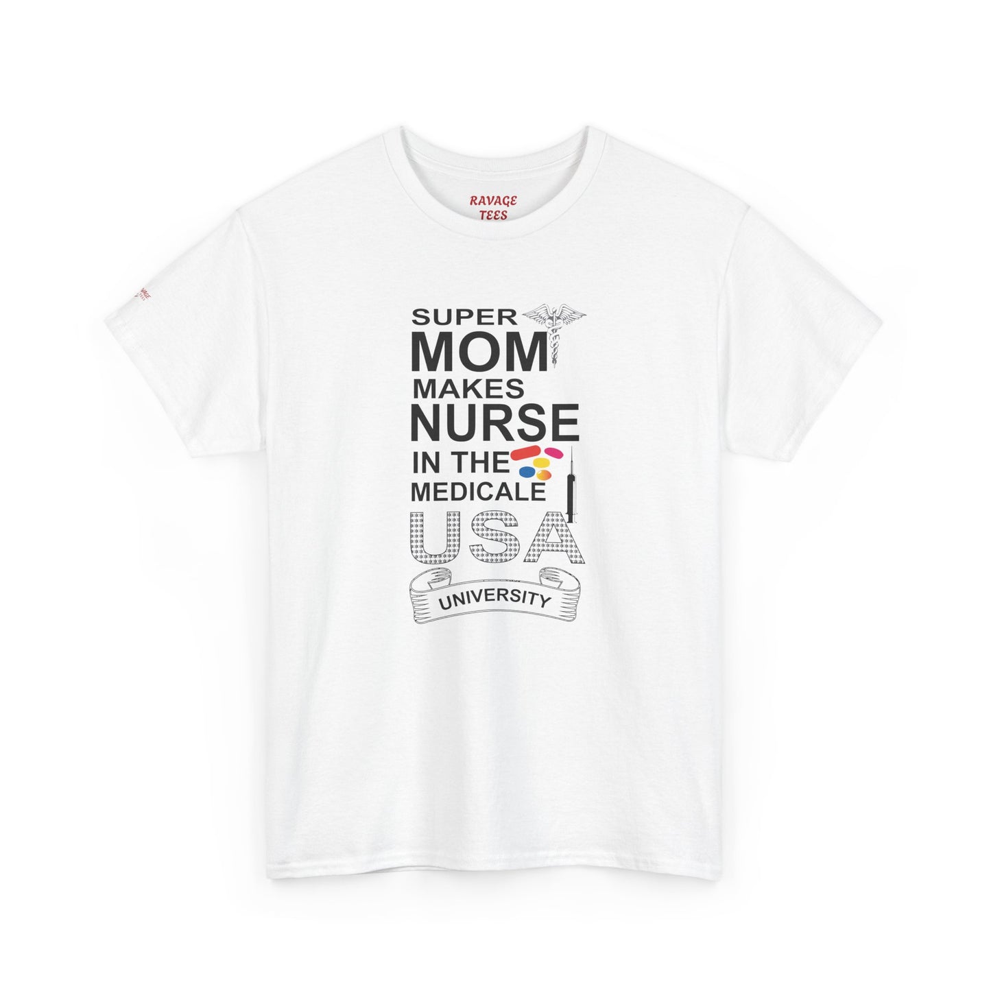 Super Mom Nurse Tee, Unisex Cotton T-Shirt for Nurses