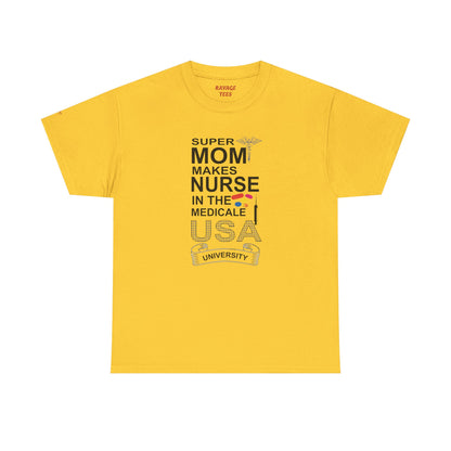 Super Mom Nurse Tee, Unisex Cotton T-Shirt for Nurses
