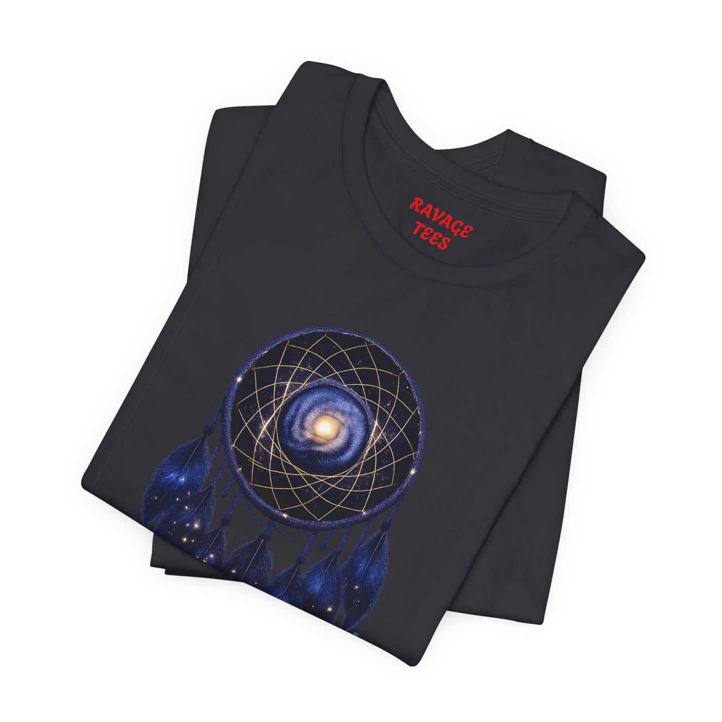 Dreamcatcher Galaxy T-Shirt — Mystical Cosmic Feather Tee