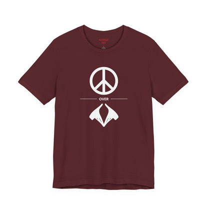 Peace Sign Unisex Jersey Tee, Casual Wear, Gift for Friends, Summer Fashion, Festival Outfit, Eco-Friendly Apparel
