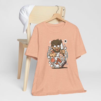 Retro Gamer Cartoon Character Tee