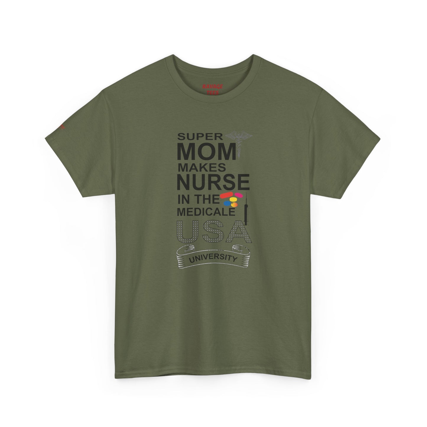Super Mom Nurse Tee, Unisex Cotton T-Shirt for Nurses
