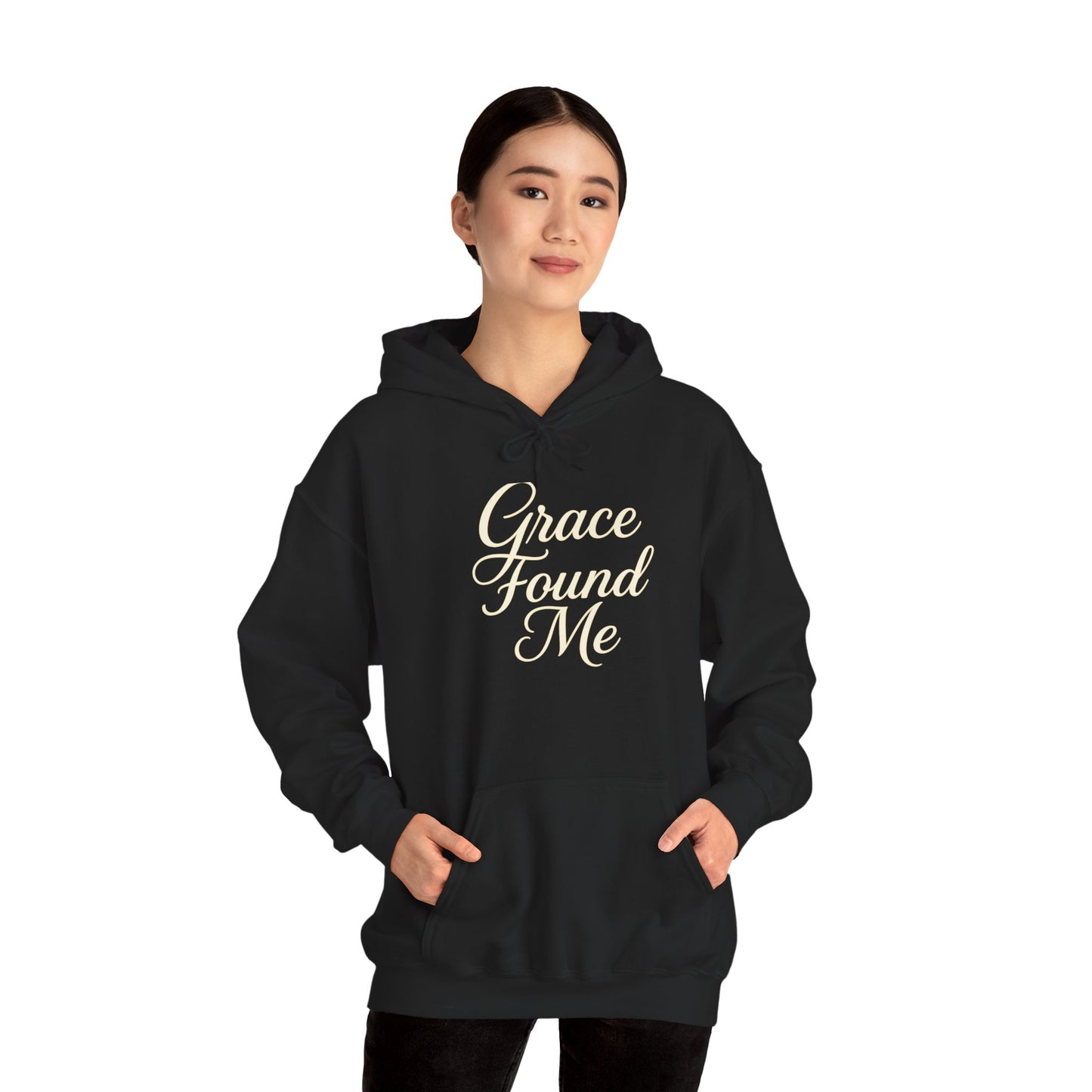 Grace Found Me Unisex Hoodie – Inspirational Christian Sweatshirt, Faith-Based Apparel, Cozy Casual Wear, Perfect Gift for Friends and Believers