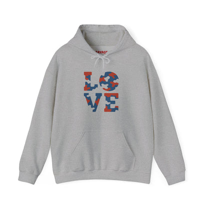 Unisex Hooded Sweatshirt with 'LOVE' Design - Cozy Gift for Friends, Valentine's Day, Casual Wear, Relaxation, Everyday Use