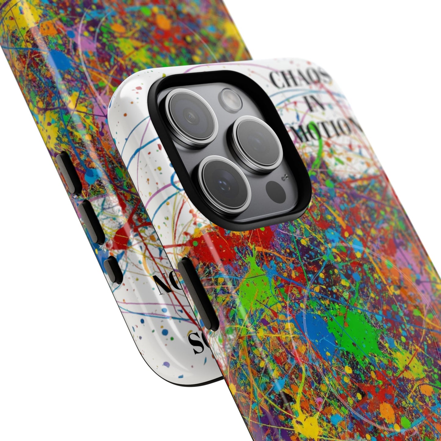 Vibrant Tough Phone Case with Abstract Design – Chaos in Motion Phone Case
