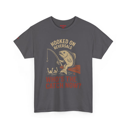 Hooked on Reversals Fishing Tee - Unisex Cotton T-Shirt for Fishing Lovers, Great for Outdoors, Gift for Dad, Summer Apparel, Casual Wear