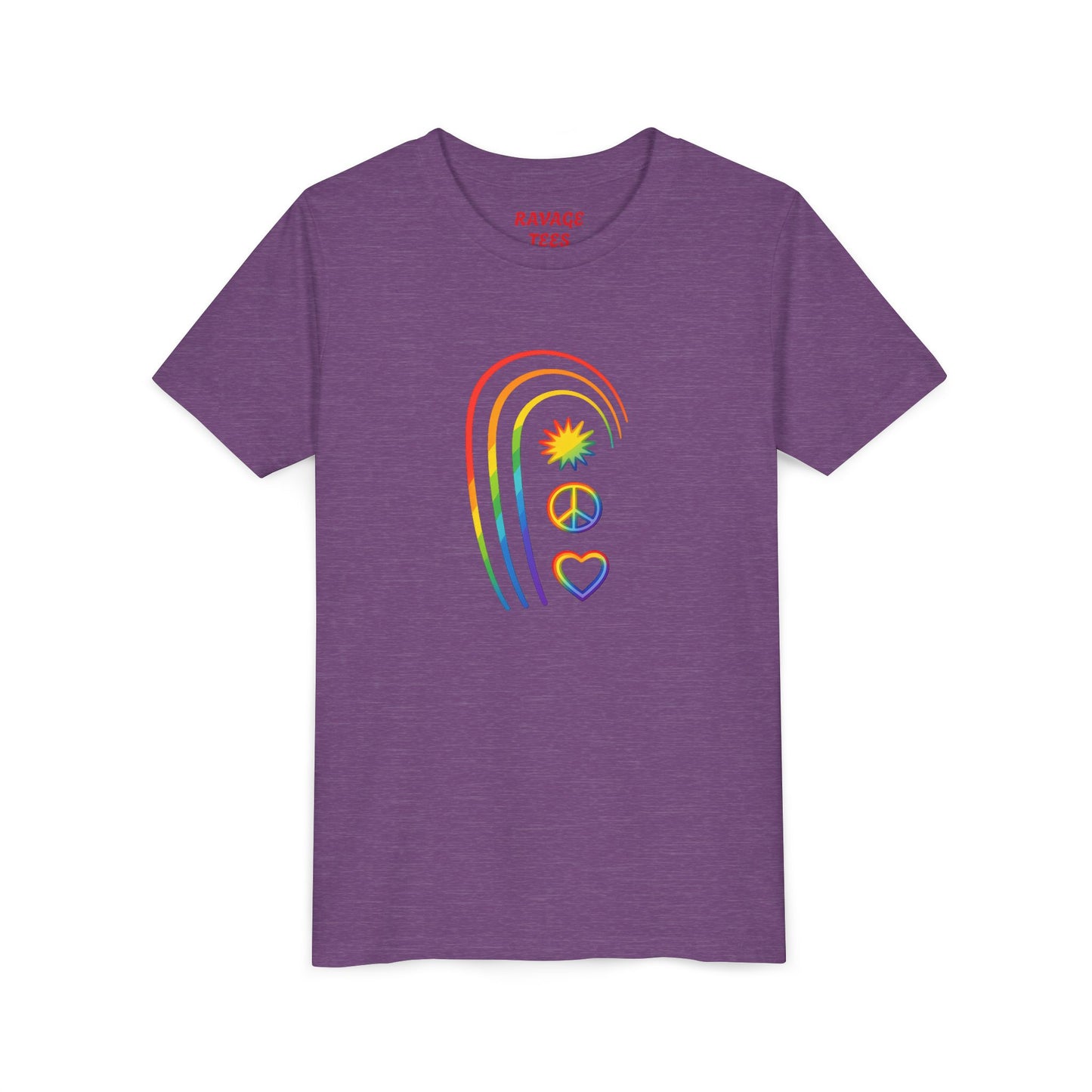 Youth Rainbow Peace & Love Tee