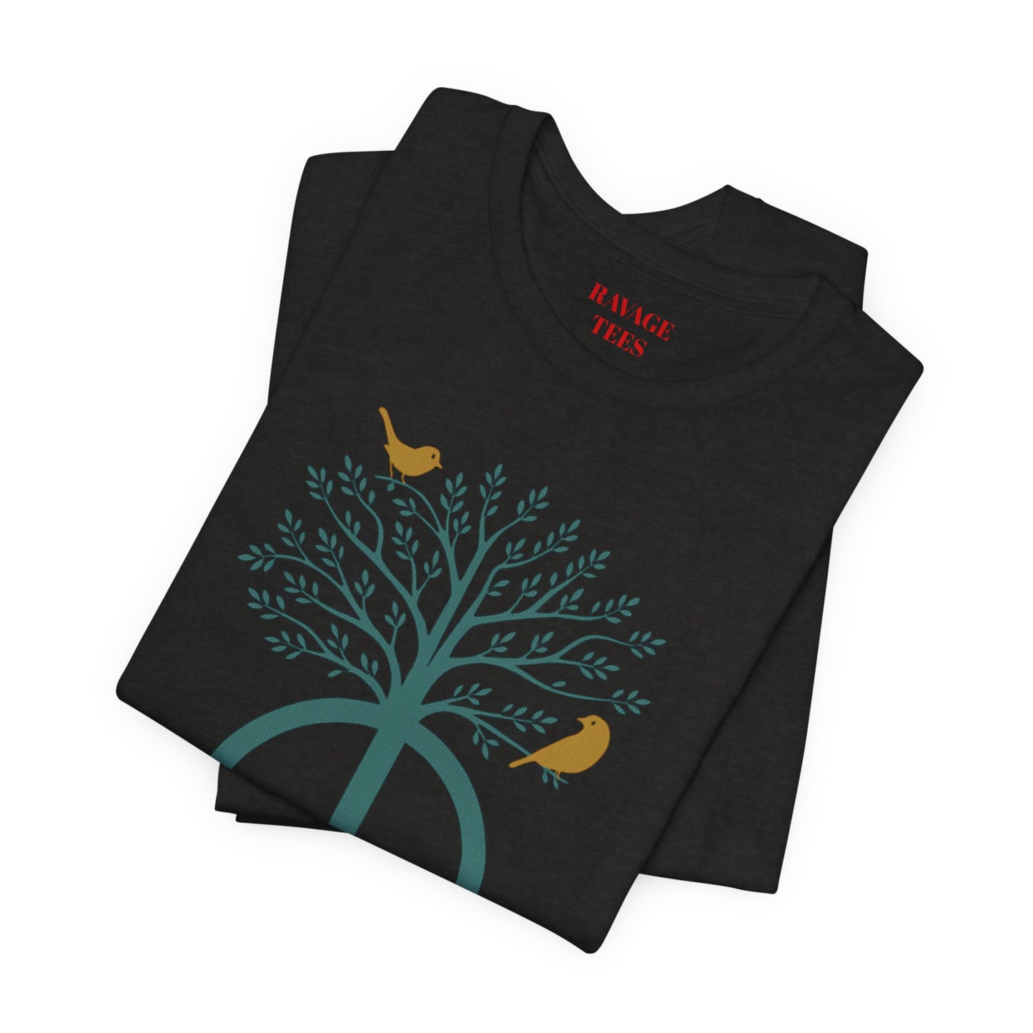 Peace Tree T-Shirt with Birds – Eco Nature Graphic Tee
